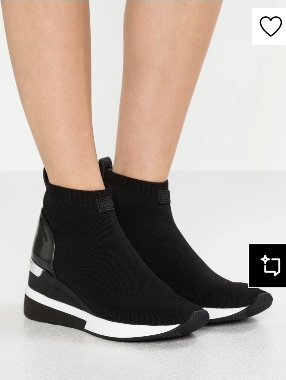 Michael Kors Skyler Stretch-Knit Sock Sneakers Size 10